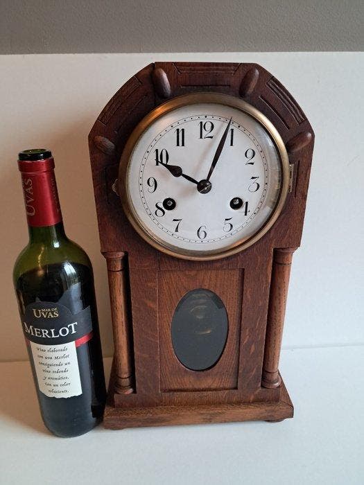 Pendule - Art Deco - Eik - 1920-1930, Antiek en Kunst, Antiek | Klokken