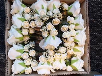 Corsage Roos CremeWit CPR119 Maatwerk, Ophalen of Verzenden, Nieuw