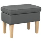 vidaXL Voetenbank Donkergrijs 55 x 35 x 41 cm Stof, Huis en Inrichting, Stoelen, Verzenden, Nieuw, Grijs