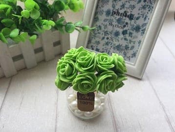 Mini Foam Roos Appelgroen 2,5 cm Zak 144 stuks, Ophalen of Verzenden, Nieuw
