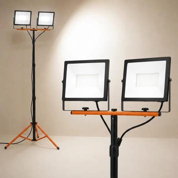 Bouwlamp op Statief 20.000 Lumen | 2x 100W, Ophalen of Verzenden, Nieuw, 50 tot 200 watt, Lamp met armatuur