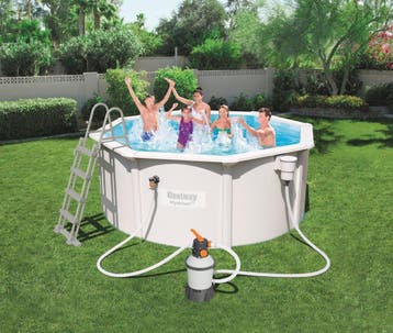 AANBIEDING !! Zwembaden metaal  Rond en Ovaal  KORTING!!, Verzenden, Nieuw, Opzetzwembad, 80 tot 120 cm