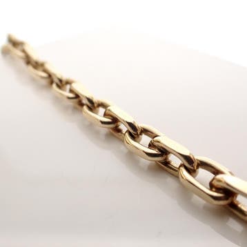 Gouden anker schakel armband (Schakelarmband), Ophalen of Verzenden, Gebruikt, Goud, Goud