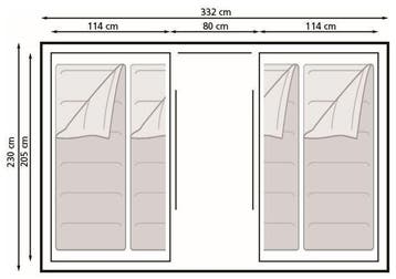 Eurotrail Santiago 120 Poly 2 persoons Vis-a-Vis tent, Ophalen of Verzenden, Nieuw, Tot en met 2