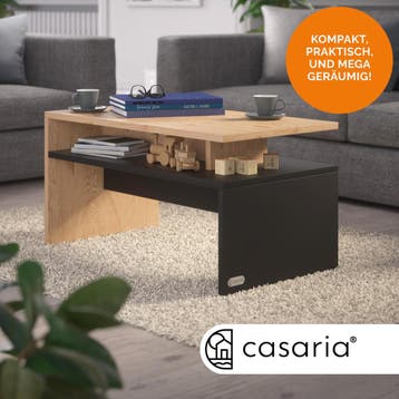 Salontafel Sacramento Hout/Grijs 95x55x50cm (Meubelen), Verzenden