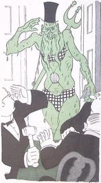 Neptunus in de Zandvoortse Raad op spotprent (lijst optie), Verzenden