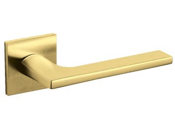 Olivari deurklink Lotus Q op rozet messing mat titaan PVD, Verzenden, Nieuw