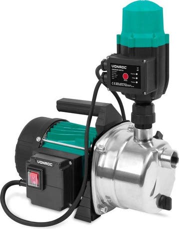 2dekans | VONROC Hydrofoorpomp – Automatische Waterpomp –, Ophalen of Verzenden, Zo goed als nieuw
