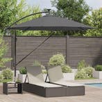 vidaXL Parasol Antraciet 294 x 294 x 248 cm Polyester en, Tuin en Terras, Parasols, Verzenden, Nieuw, 2 tot 3 meter