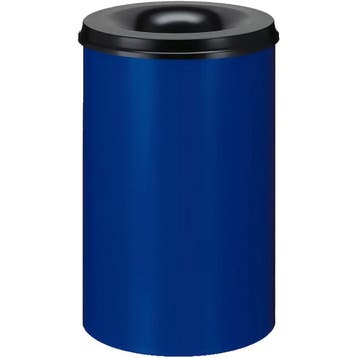 Afvalbak | Metaal | Blauw/Zwart | 110L | Open | Vlamdovend |, Verzenden, Nieuw in verpakking