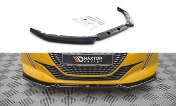 Voorspoiler V.1 Peugeot 208 Mk2 Maxton Glans Zwart, Ophalen of Verzenden, Nieuw