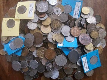 Wereldmix. 2KG+ of old world coin mix 1800 - 1990 Varies