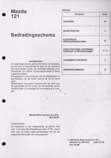1996 Mazda 121 complete set werkplaatshandboek Nederlands, Verzenden