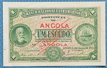 Angola. - 1 Escudo 1921 - SPECIMEN - Pick 12s (Zonder