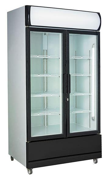 Koelkast 2 Glasdeuren Fcu-750, Verzenden, Nieuw in verpakking, Koelen en Vriezen