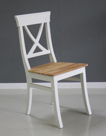 Stoel Willy teak met wit, Huis en Inrichting, Ophalen of Verzenden, Nieuw