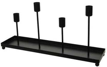 Metalen frame kandelaar candleholder zwart 40x10x19,5 cm per, Ophalen of Verzenden, Nieuw