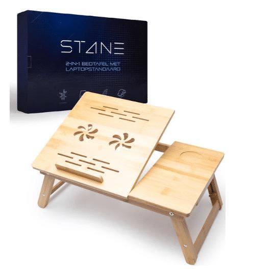 Stane 2-in-1 bedtafel met laptopstandaard, Computers en Software, Laptopstandaarden, Zo goed als nieuw, Ophalen of Verzenden
