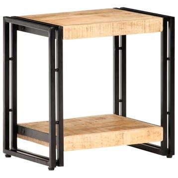 vidaXL Bijzettafel 40x30x40 cm ruw mangohout, Verzenden, Nieuw