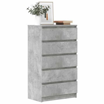 vidaXL Ladekast 60x36x103 cm bewerkt hout betongrijs, Verzenden, 100 tot 150 cm, Nieuw, 50 tot 100 cm