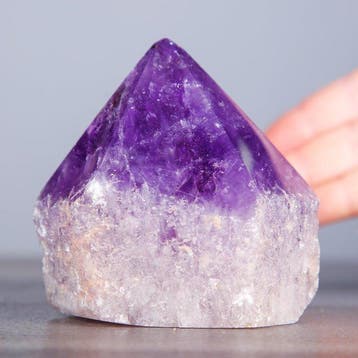 Boliviaanse Paarse Kristalpunt - Amethistpunt uit Geode -