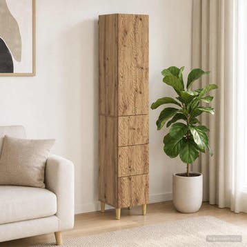 vidaXL Kastenset 2 st 33 x 34,5 x 90 cm Bewerkt hout, Verzenden, Nieuw