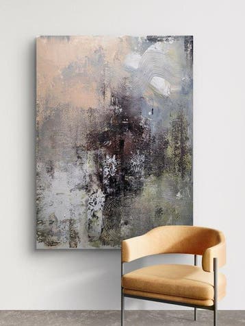 Laura Capellini Art - EARTHS COLD SILENCE (XL) Acrilico su