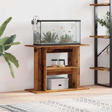 vidaXL Aquariumstandaard Oud Hout 80x35x60 cm Bewerkt Hout, Verzenden, Nieuw