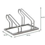 Fietsenrek 2 Fietsen Zilver - BRASQ, Ophalen of Verzenden, Nieuw