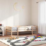 vidaXL Kinderbedframe massief grenenhout 75x190 cm, Verzenden, Nieuw, Bruin, Hout