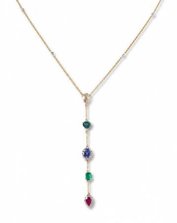 Halsketting - 14 karaat Geel goud - 2.80ct. tw. Natuurlijke, Sieraden, Tassen en Uiterlijk, Nieuw