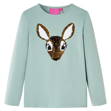 vidaXL Kindershirt met lange mouwen 116 middelmintkleurig, Verzenden, Nieuw