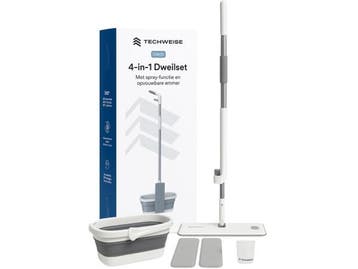 Veiling - Techweise 4-in-1 Dweilset met Spray &amp; Opvouwba