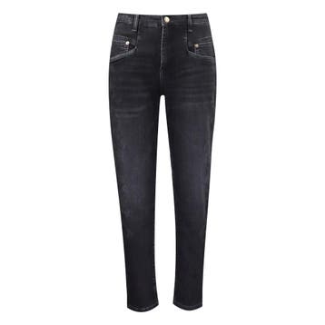 MAC • zwarte Rich Carrot sparkle jeans • 36, MAC, Verzenden, Nieuw, Zwart
