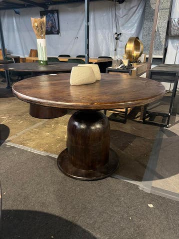 Ronde tafel walnoot SUPERGOEDKOOP!, Ophalen, Nieuw, Rond