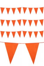 Vlaggetjes Oranje Vlaggen Slinger Nederland EK WK Holland Ko, Ophalen of Verzenden, Nieuw, Feestartikel, Carnaval