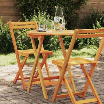vidaXL Tuinstafel Naturel 60 x 60 x 72 cm Massief Acaciahout, Verzenden, Nieuw