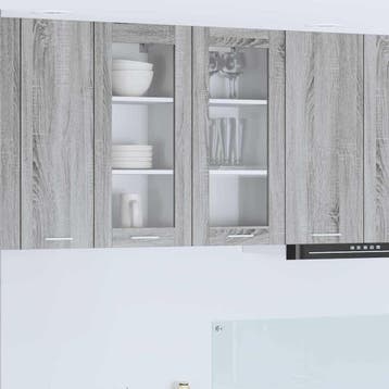 vidaXL Hangkast met opslag Grijs Sonoma 40 x 31 x 80 cm, Verzenden, Nieuw, Grijs