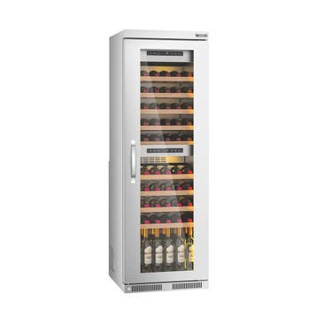 GGM Gastro | RVS - Wijnklimaatkast - 2 klimaat­zones - 100l, Verzenden, Nieuw, Zonder vriesvak