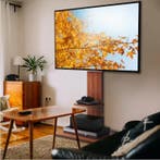 TV Vloerstandaard Verstelbaar met Houten Planken 32-65 Inch, Verzenden, Nieuw