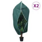 vidaXL Plantenhoezen met ritssluiting 2 st 70 g/m² 1,55x1,55, Verzenden, Nieuw