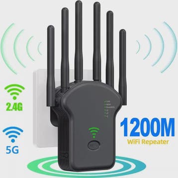 Krachtige WiFi Repeater 1200Mb/s Dual Band (2.4G/5GHz) - Ver, Verzenden, Nieuw
