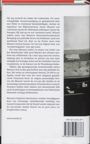 Nagelaten bekentenissen 9789077503386 A. Mussert, Verzenden, Gelezen, A. Mussert