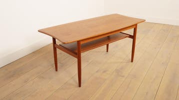 Vintage salontafel | Teak | Deens | Organisch, Huis en Inrichting, Tafels | Salontafels, Ophalen of Verzenden, Nieuw