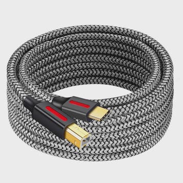USB-C naar USB Printerkabel - 1, 2, 3, 5 of 6 Meter - Voor M, Verzenden, Nieuw