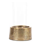 Bazar Bizar De Croco Kaarsenhouder Met Glas - Messing - M -, Zo goed als nieuw, Overige materialen, Kandelaar, Minder dan 25 cm