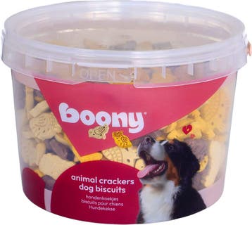 Boony Hondenkoekjes Animal Crackers 1 kilo Emmer, Verzenden