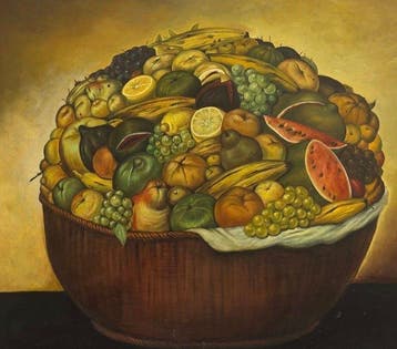 Europese school (XX) - Bodegón de frutas