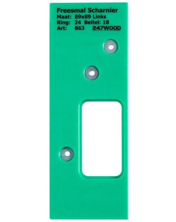 247WOOD Freesmal sluitplaat 89x89 links, Verzenden, Nieuw