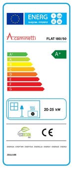 Inbouw Houtkachel Flat 180x50, Nieuw